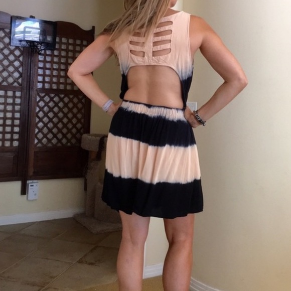 Vintage Tie Dye Back Cut Out Dress - Picture 2 of 3